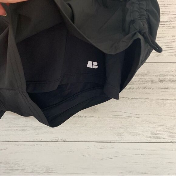 Beach House Sport Black Lined Shorts Ruched Sides 12 - Picture 4 of 8